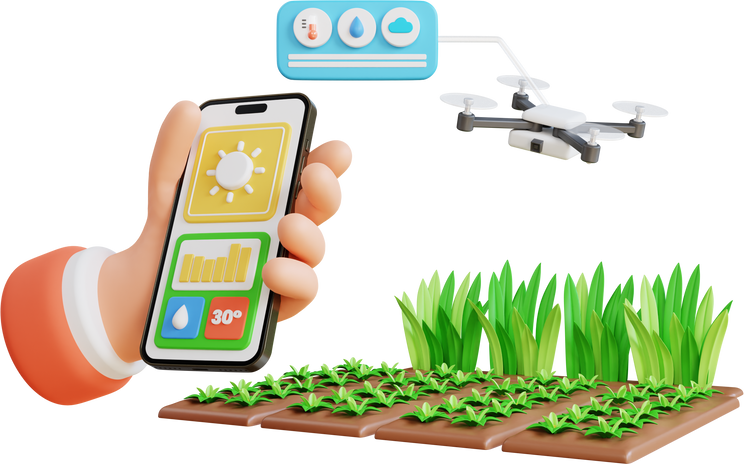 3D agricultural monitoring with smart phone