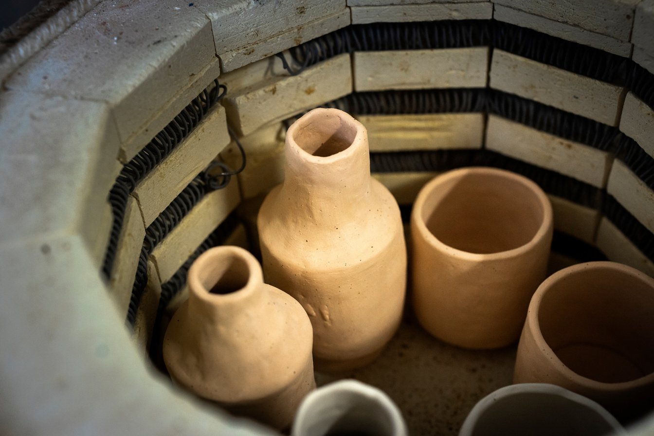 Ceramic Art Pottery in a electric kiln for Ceramics